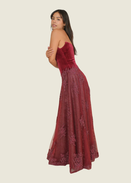 Zia Wycoco Sangria Slanted Drop Waist Maxi hover image