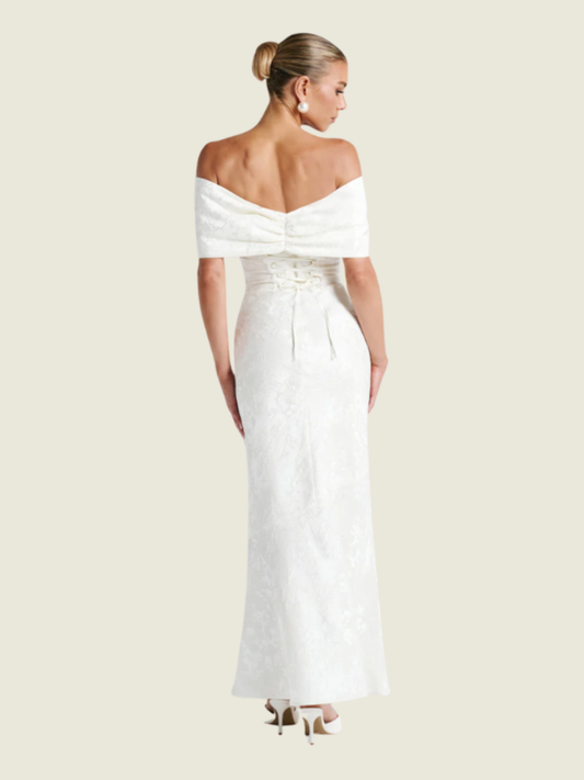BABYBOO Ivory Emberly Maxi Dress