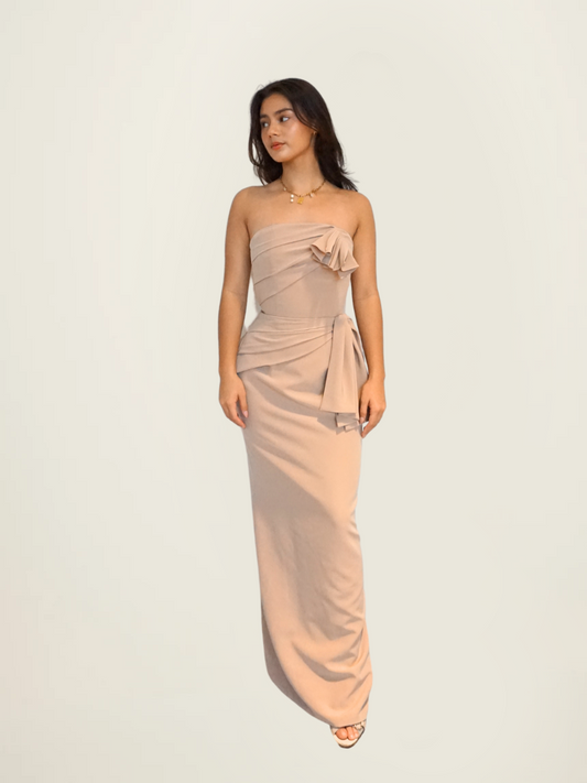 Martin Bautista Strapless Dress