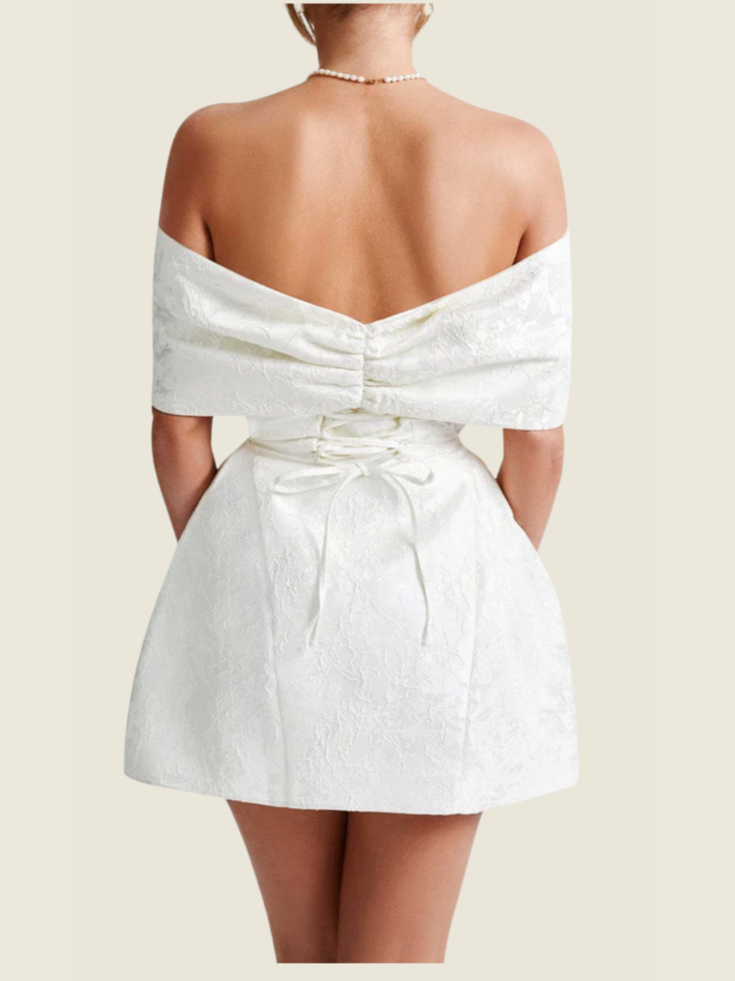 BABYBOO Ivory Raquel Mini Dress