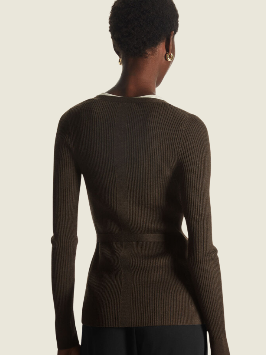 COS Ribbed Wool Wrap Top