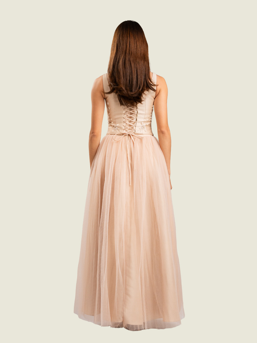Anne Wong Custom Baby Pink Corset Ball Gown