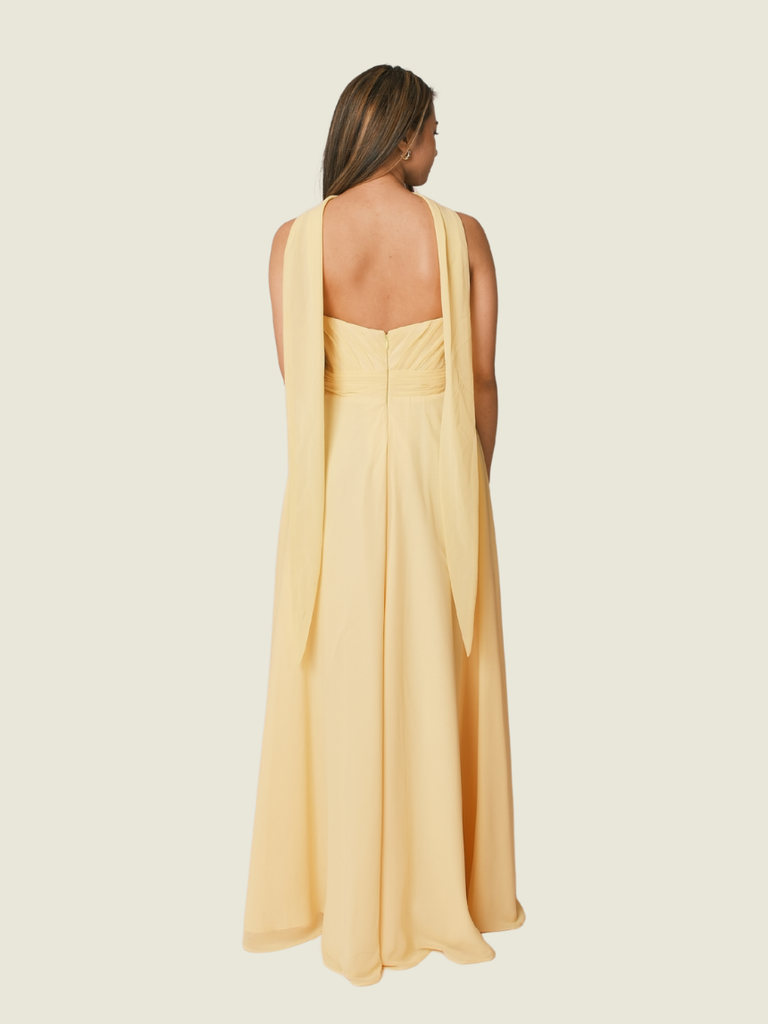 Atelier Debbie Co Yellow Sweetheart Tube Gown