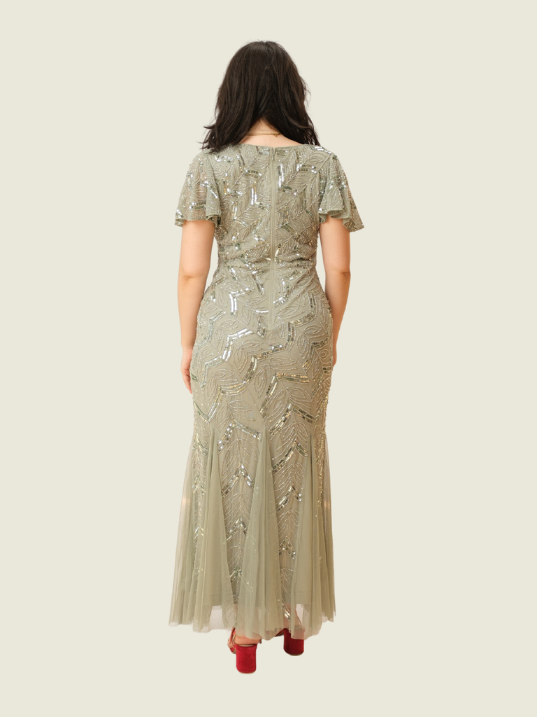 BEAUUT Embellished Sequin Maxi Dress