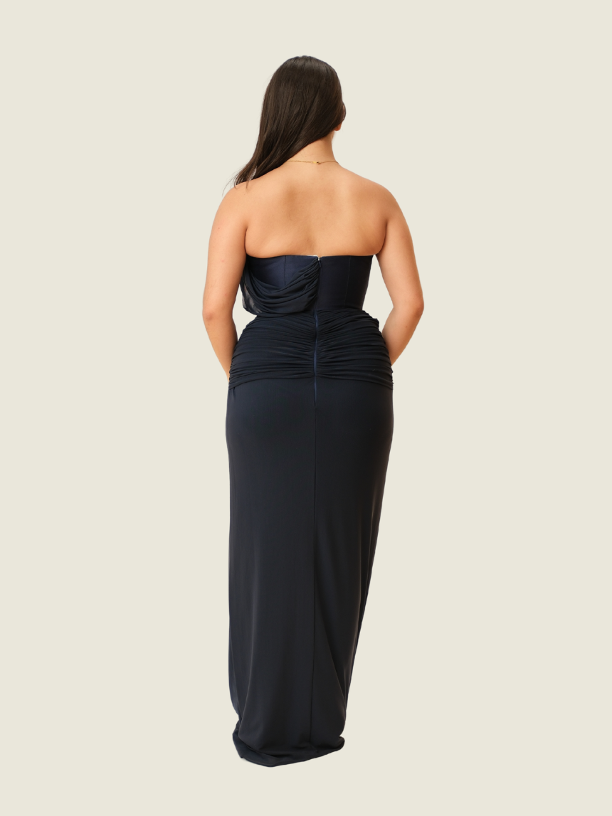 Custom Martina Bautista Gown in Midnight Blue