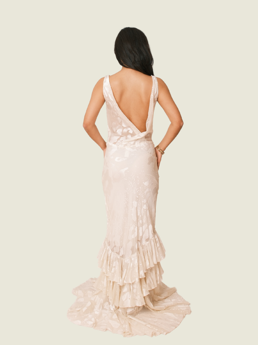 Rat & Boa Leopard-Devoré Layered-Ruffle Maxi Dress