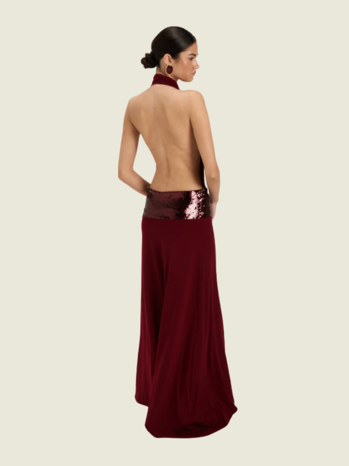 Ance Gria Adele Gown in Wine