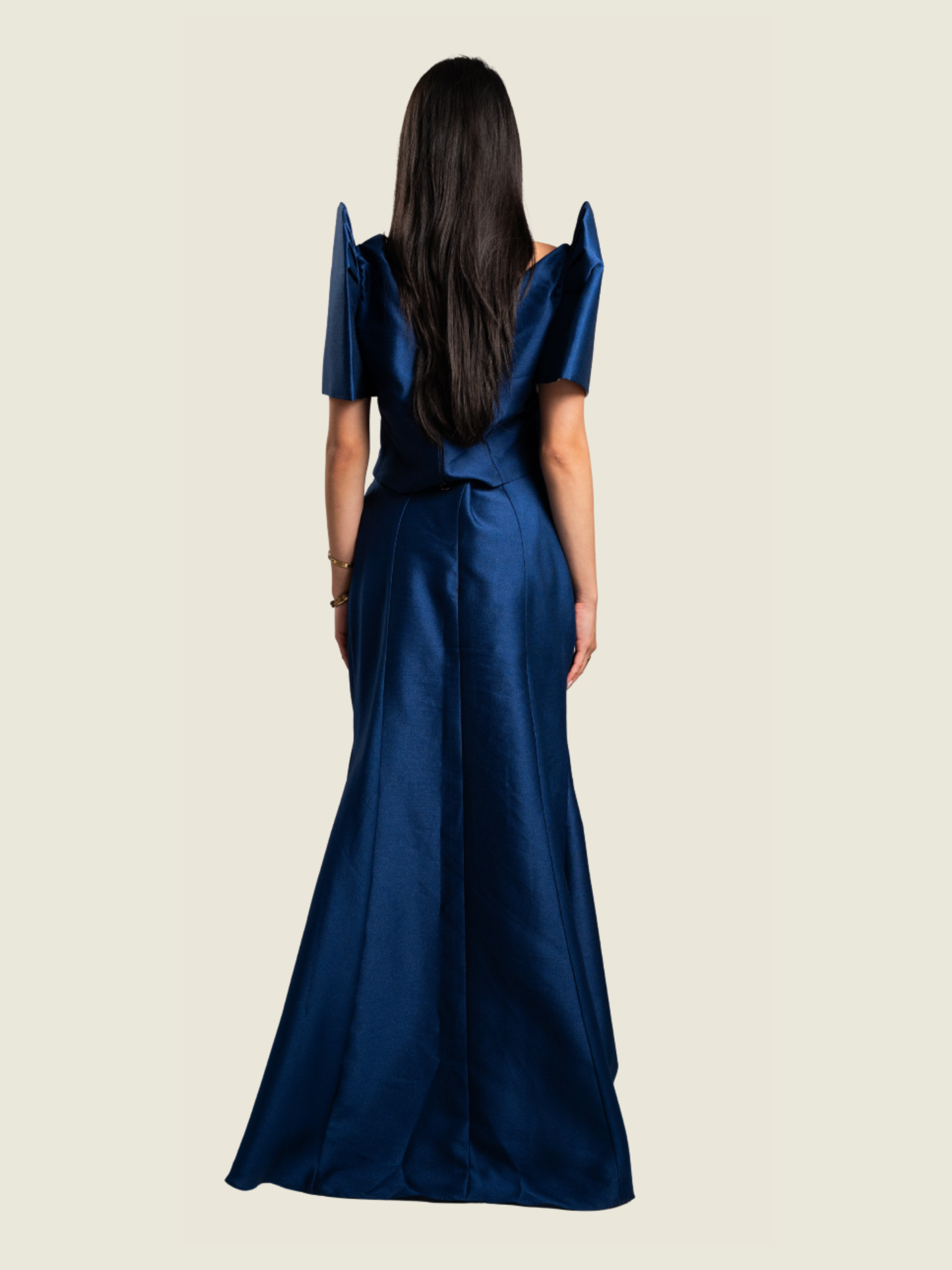Malou Leonio Custom Navy Blue Filipiniana Set