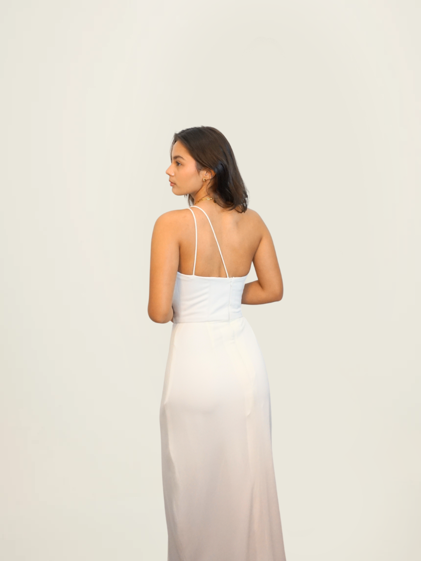 Bessie Basana One Shoulder Asymmetrical Gown