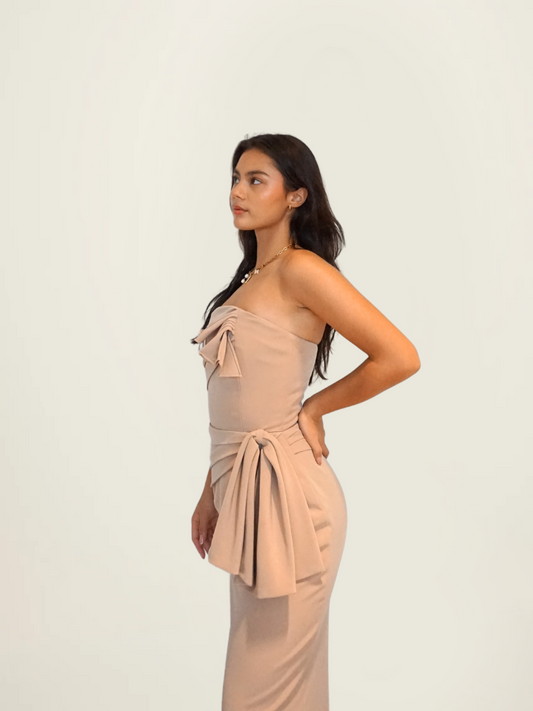Martin Bautista Strapless Dress