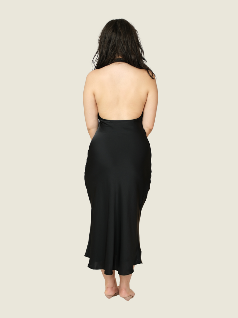 Aritzia Black Cowl Maxi Dress