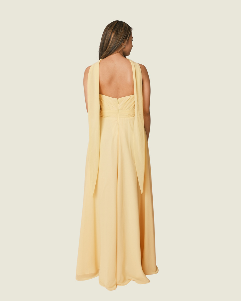Atelier Debbie Co Yellow Sweetheart Tube Gown