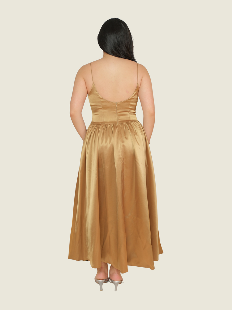 COCOSIN Dark Gold Dress