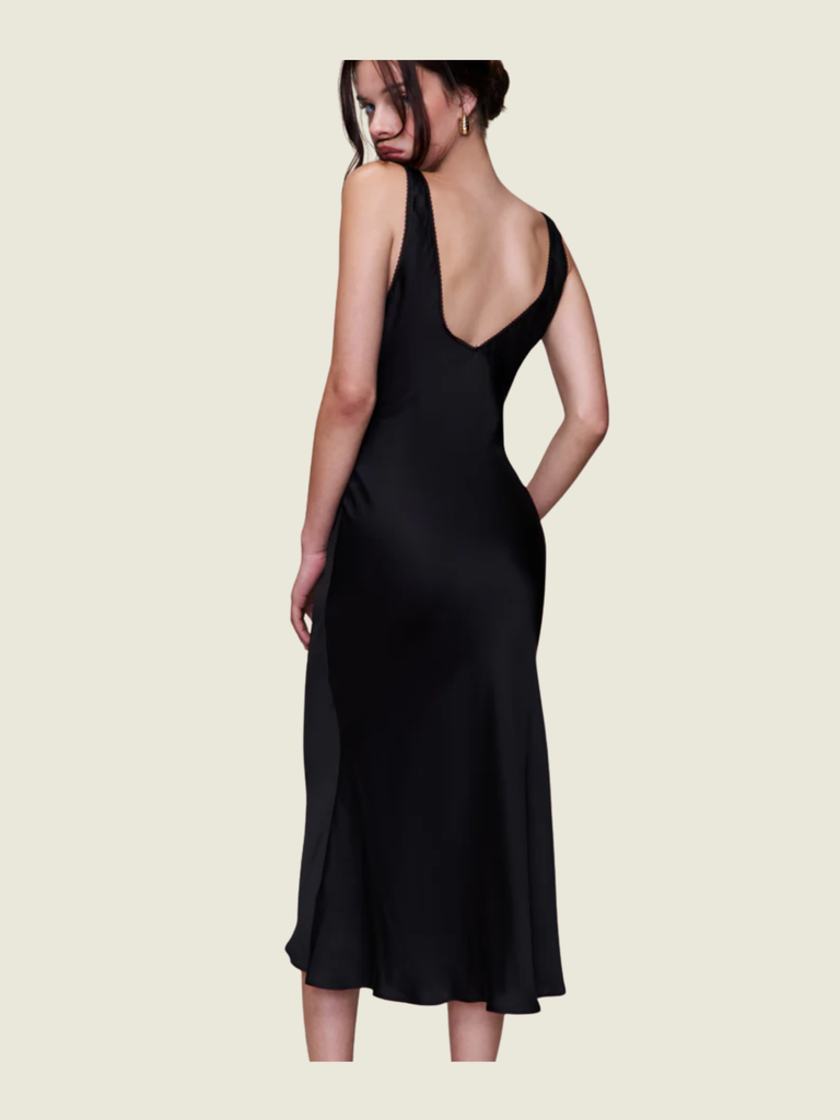Danielle Guizio Scosi Black Slip Dress