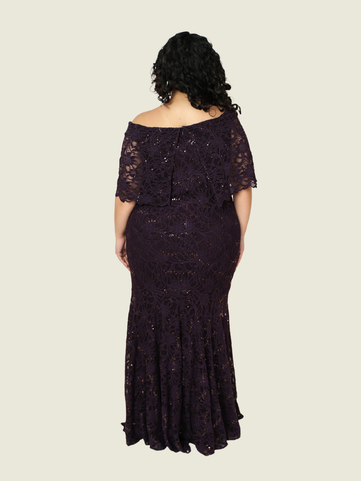 Efren Ocampo Beaded Off-Shoulder Dress