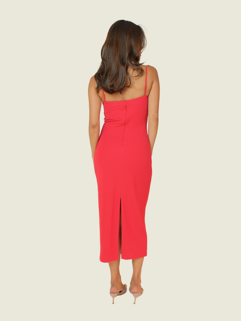 H&M x Magda Butrym Rose-Appliqued Slip Dress