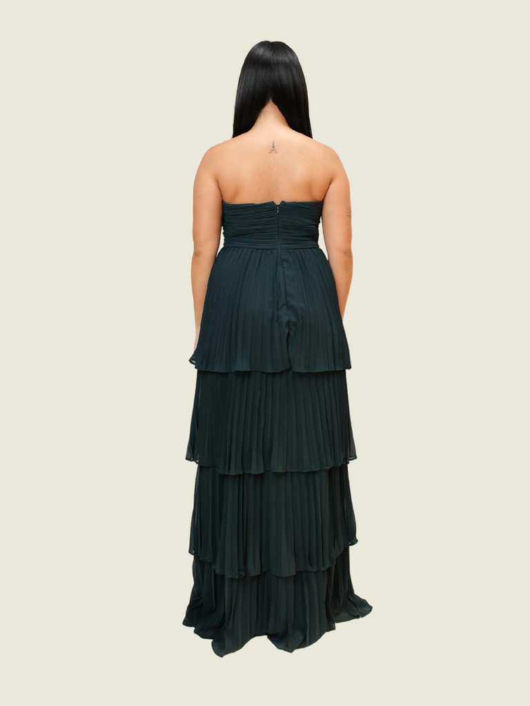 Lulus Pleated Tiered Tube dress