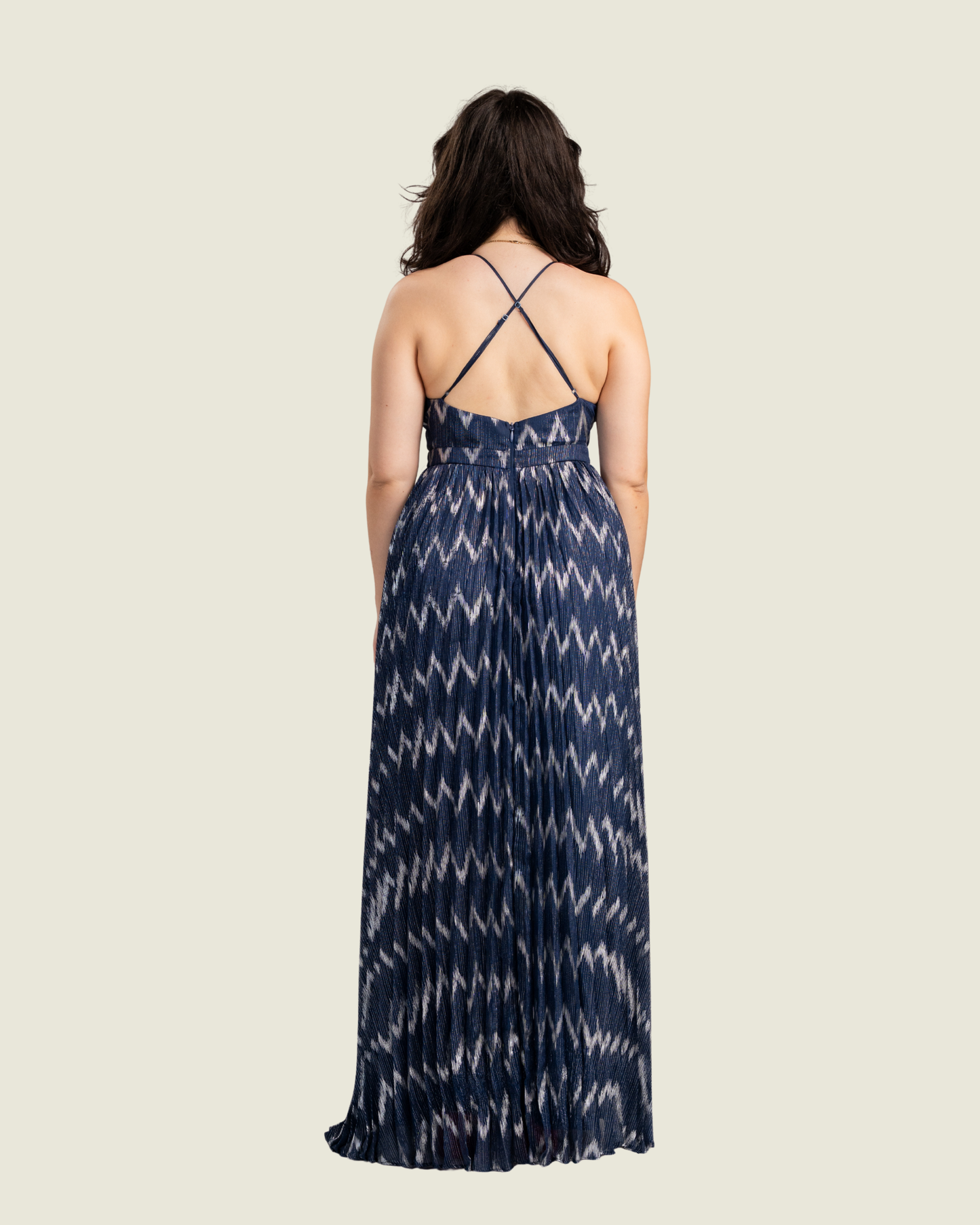 Maniju Blue Printed Long Dress
