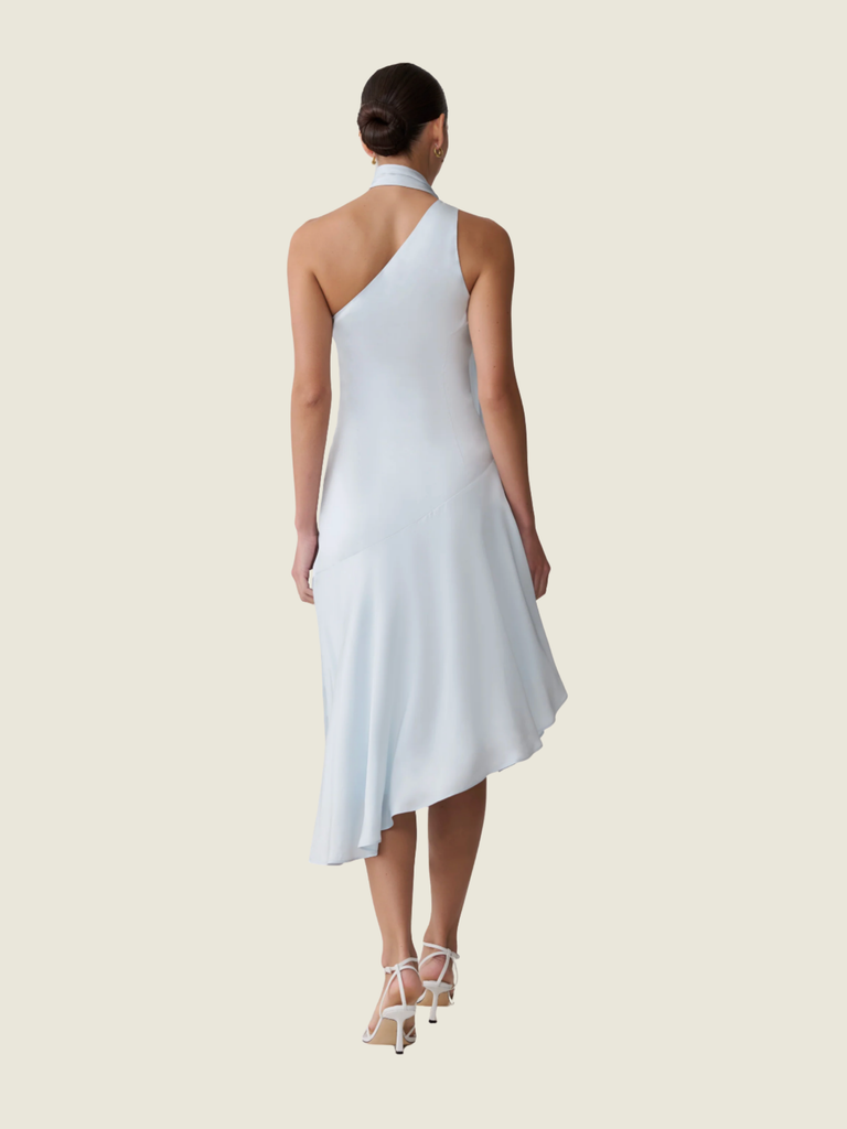 Meshki Evelina Halter Asymmetric Hem Midi
