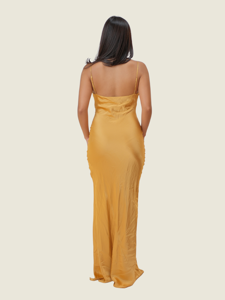 Nicholas Simone Sleeveless Silk Dress in Copper