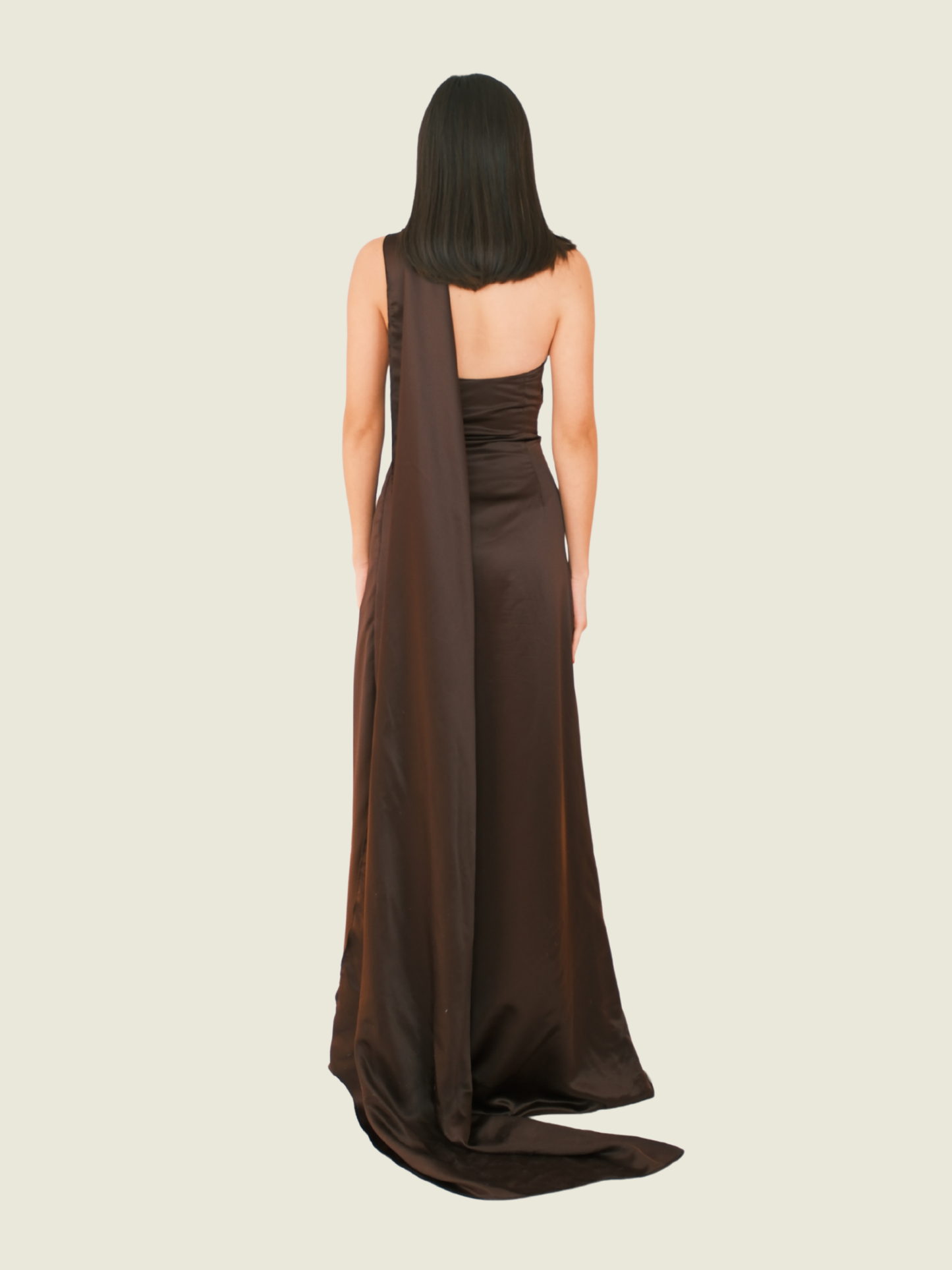 Ninni Atelier Custom Chocolate Brown Maxi Dress