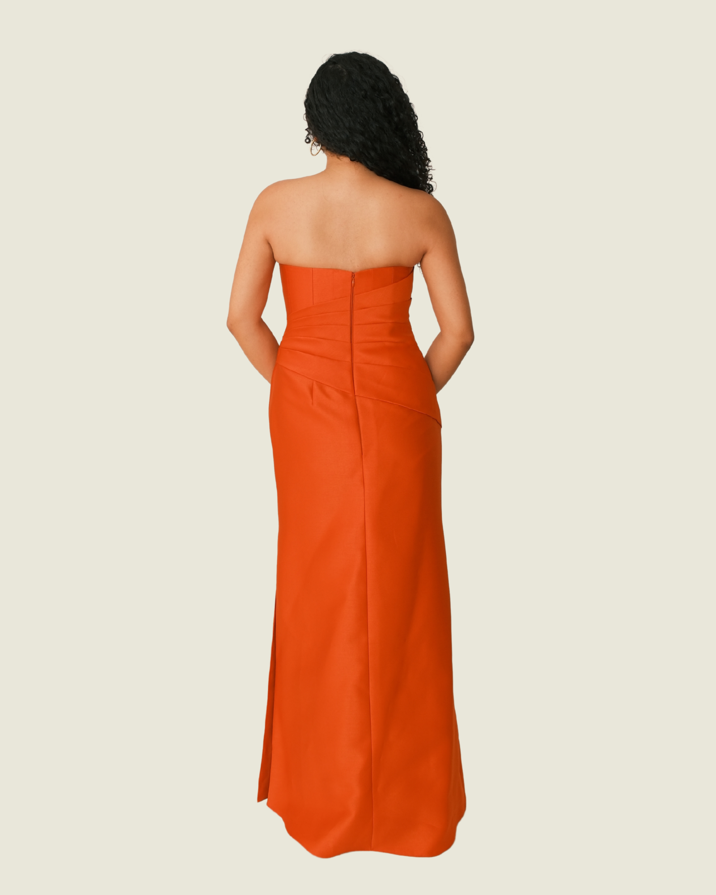 Orange Mel Orlina Bespoke - Strapless Gown