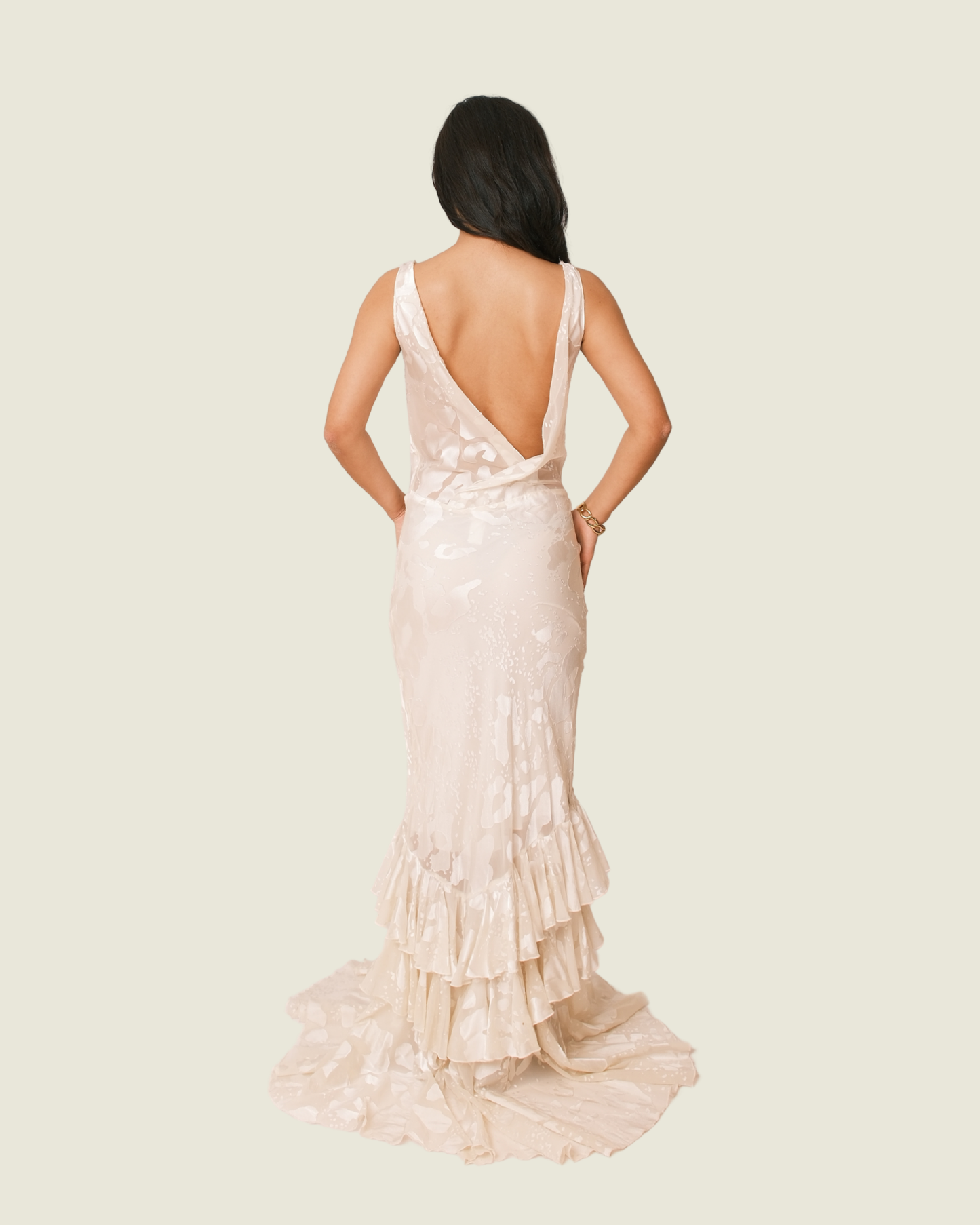 Rat & Boa Leopard-Devoré Layered-Ruffle Maxi Dress