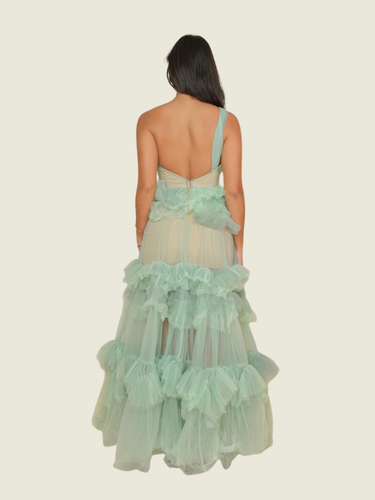 Ronald Enrico Teal Gown