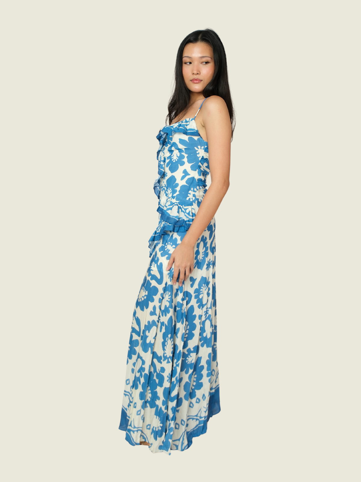 Sandro Linen-Blend Maxi Dress
