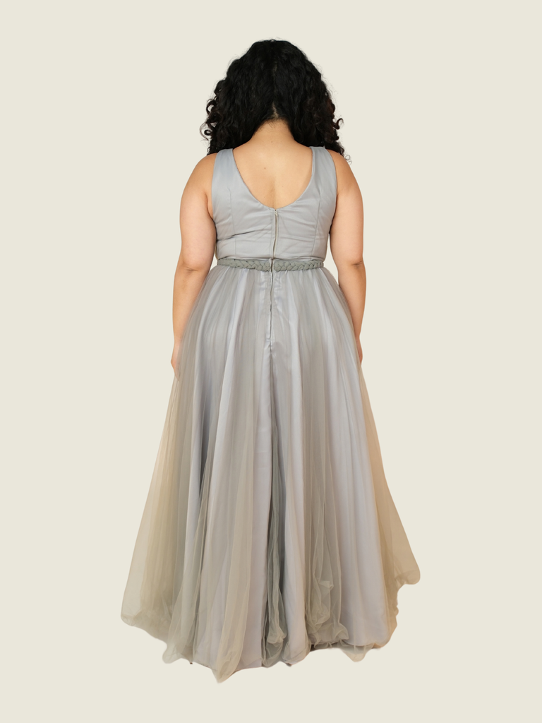 Ulmar Uy Custom Tulle Dress in Dusty Blue