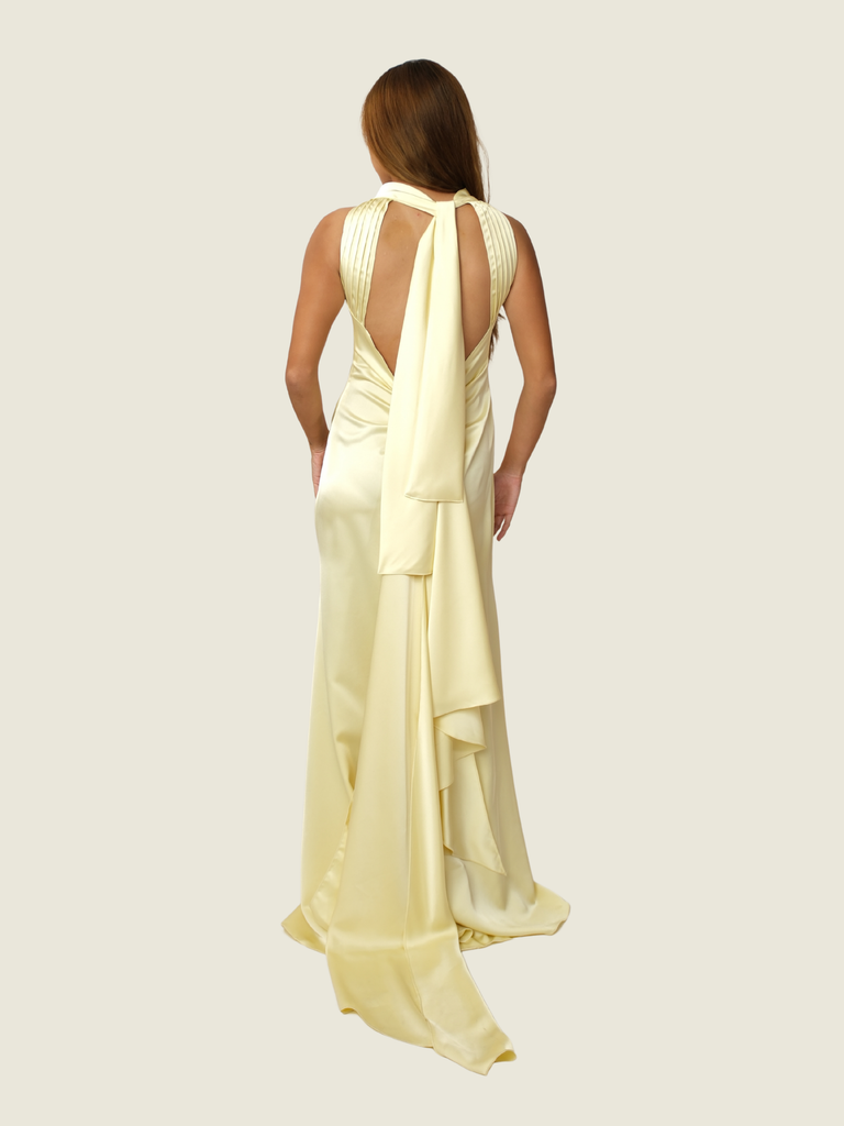 Yellow Halter Maxi Dress