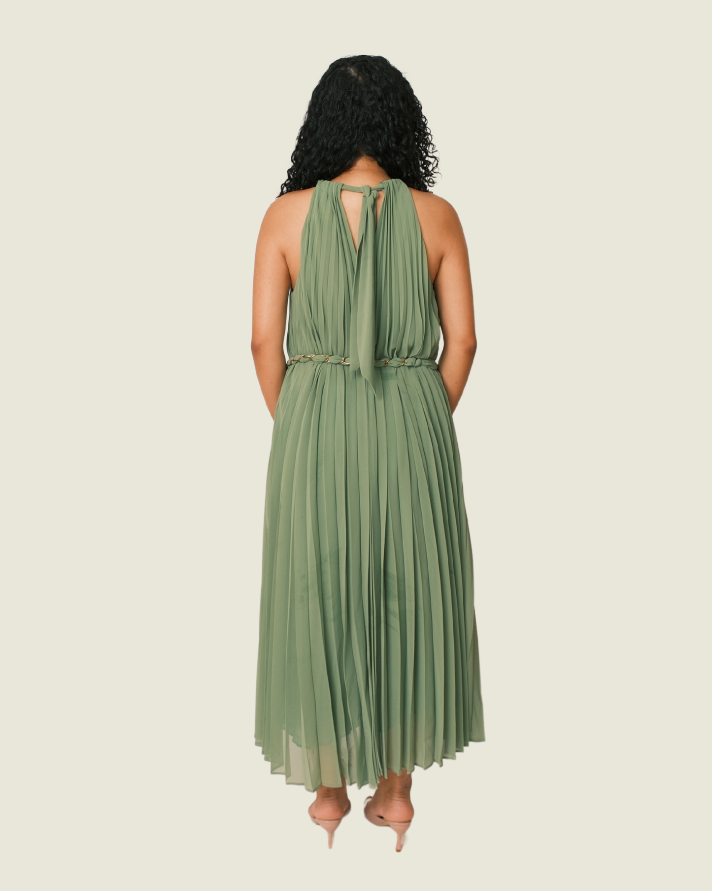 ZIMMERMAN Green Midi Dress