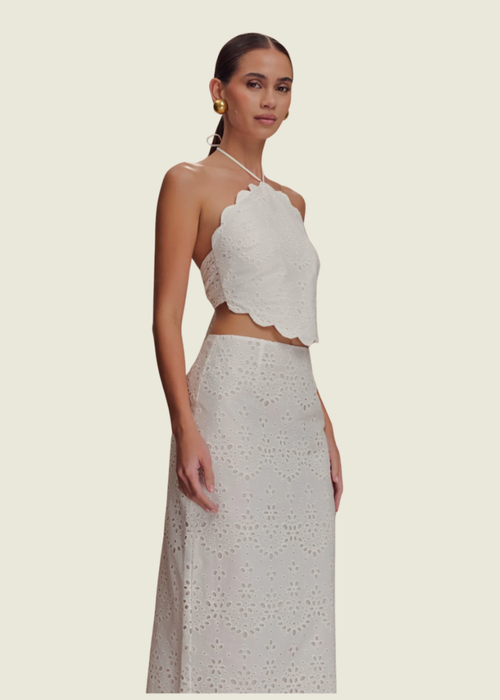 Meshki Kensley White Broderie Lace Set hover image