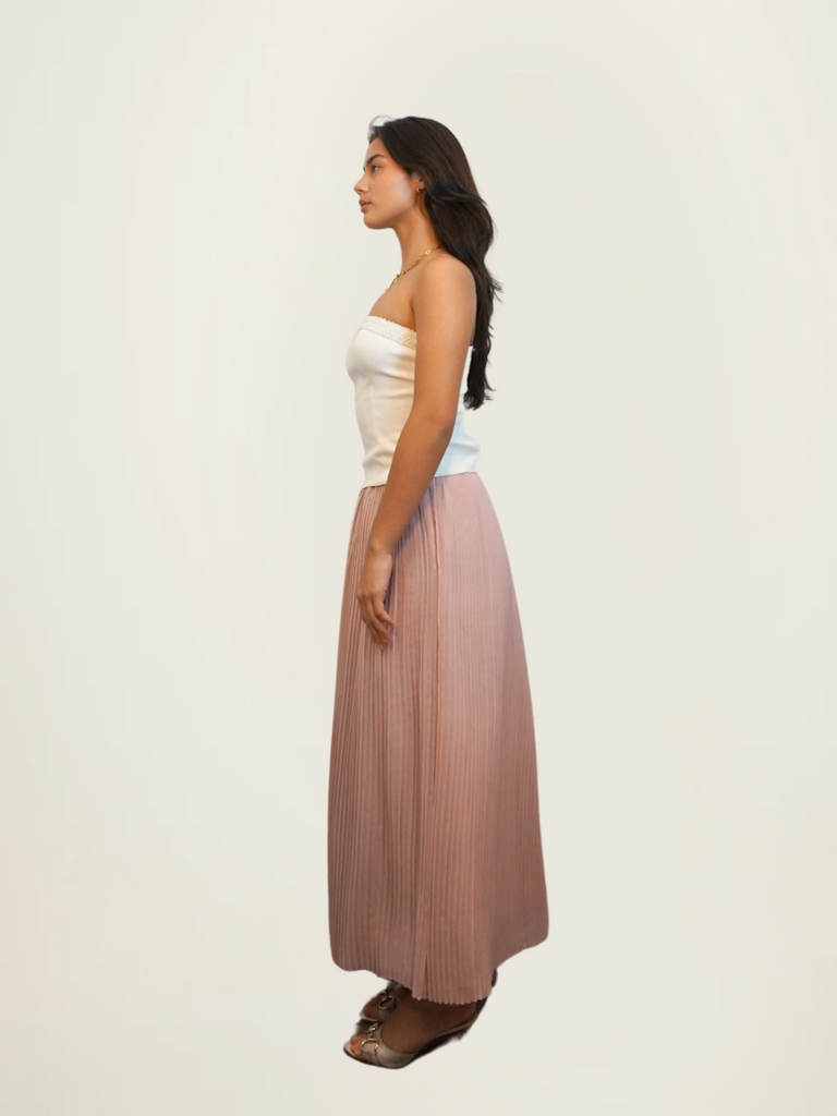 Vania Romoff Pink Pleated Skirt