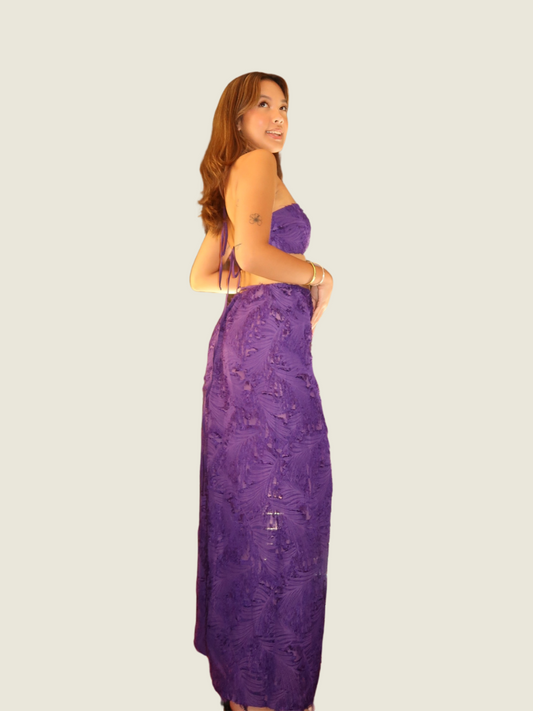 Purple Jacquard Set