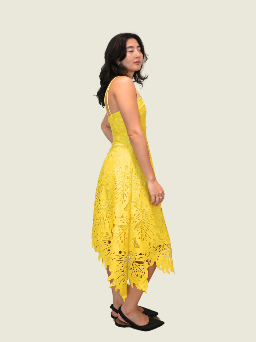 Alaala Yellow Eyelet Dress