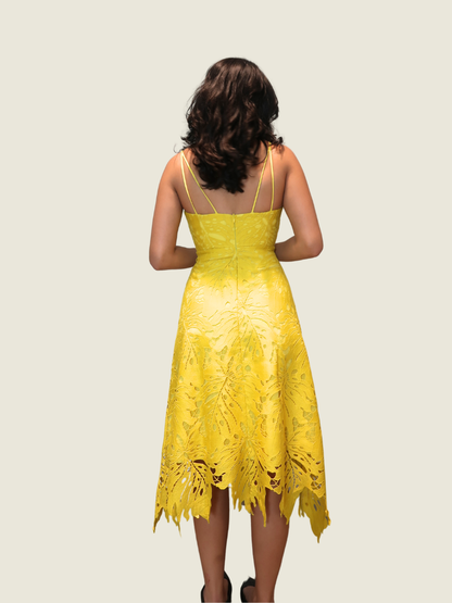 Alaala Yellow Eyelet Dress