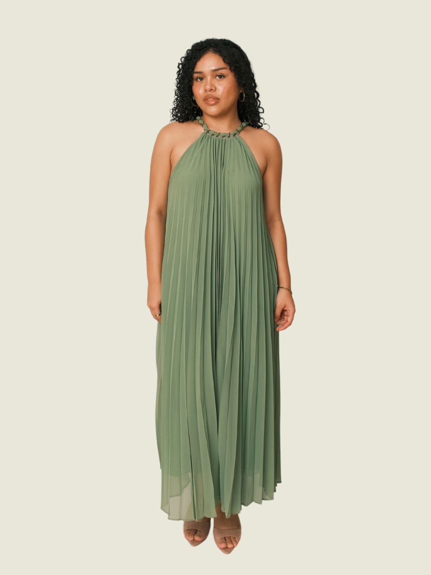 ZIMMERMAN Green Midi Dress