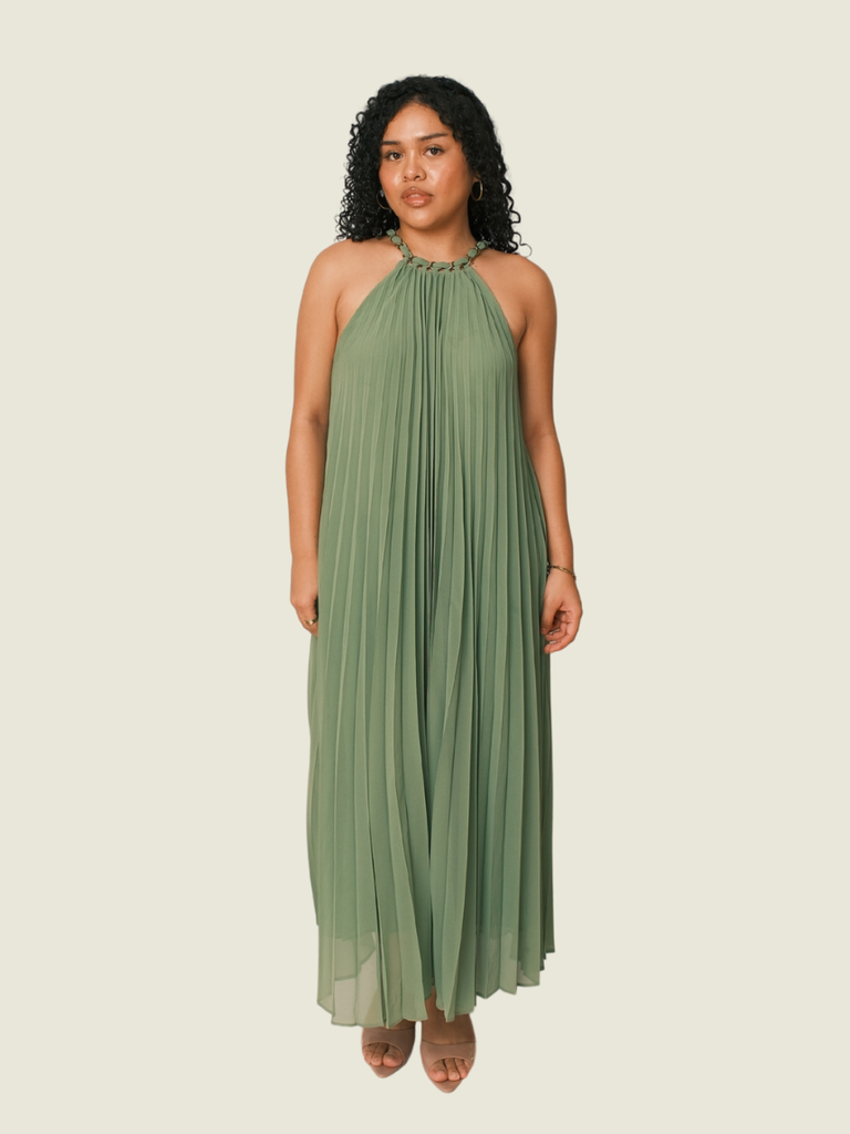 ZIMMERMAN Green Midi Dress