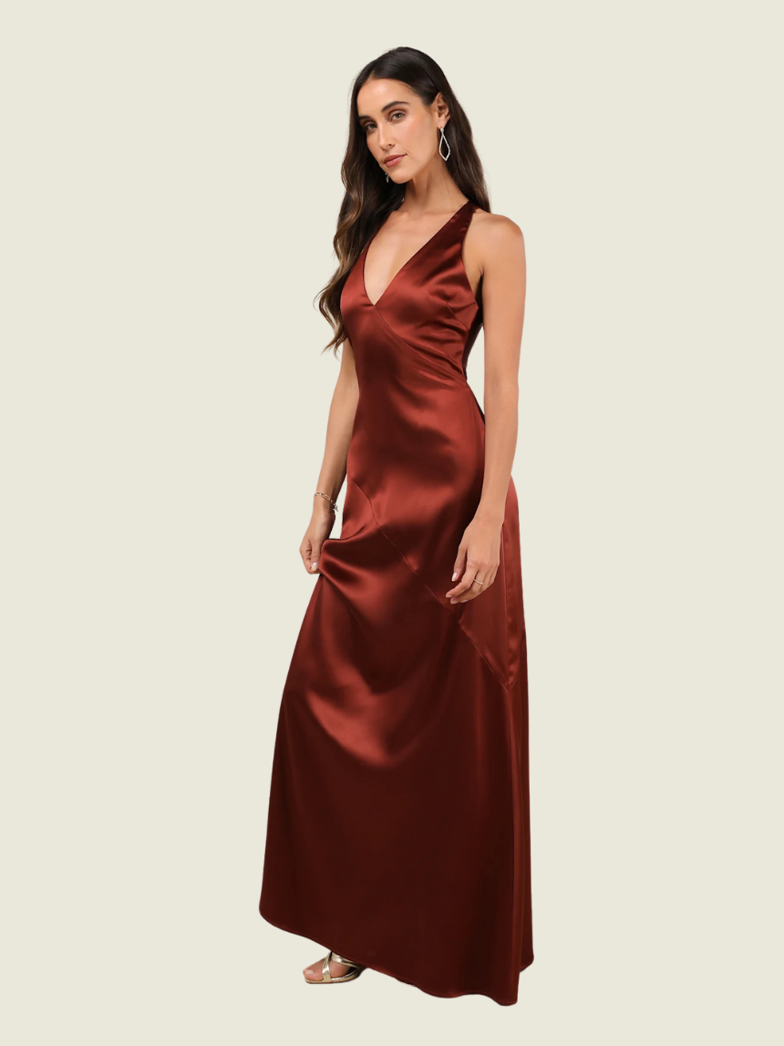 Lulus Purely Elegant Satin Dress