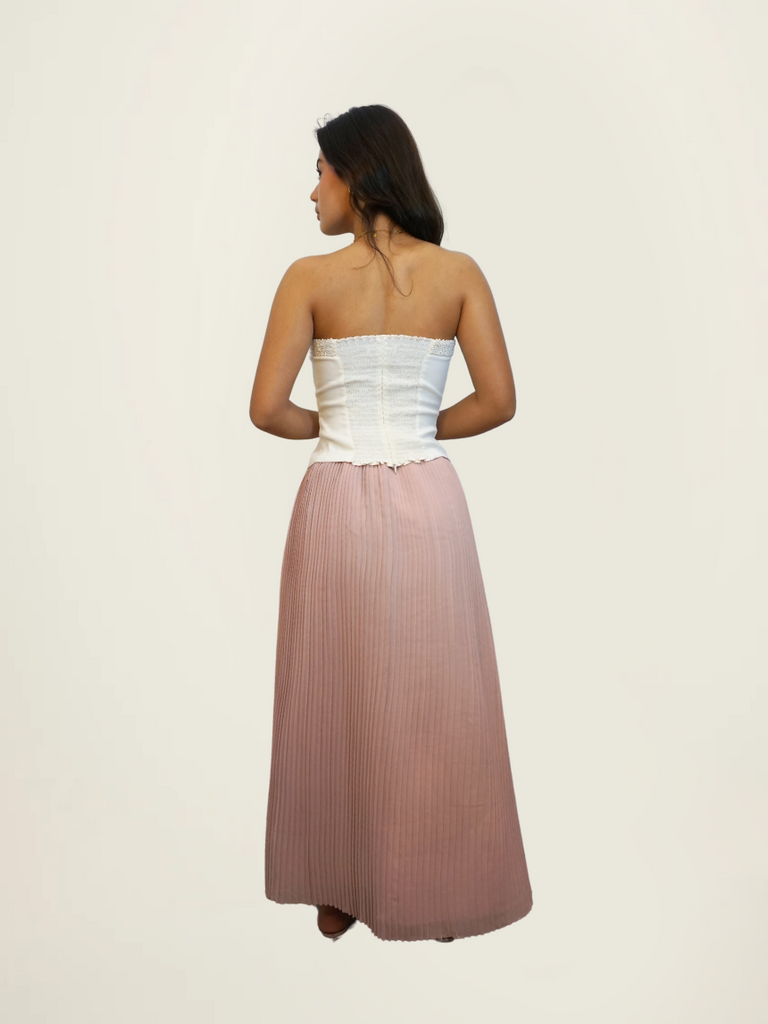 Vania Romoff Pink Pleated Skirt