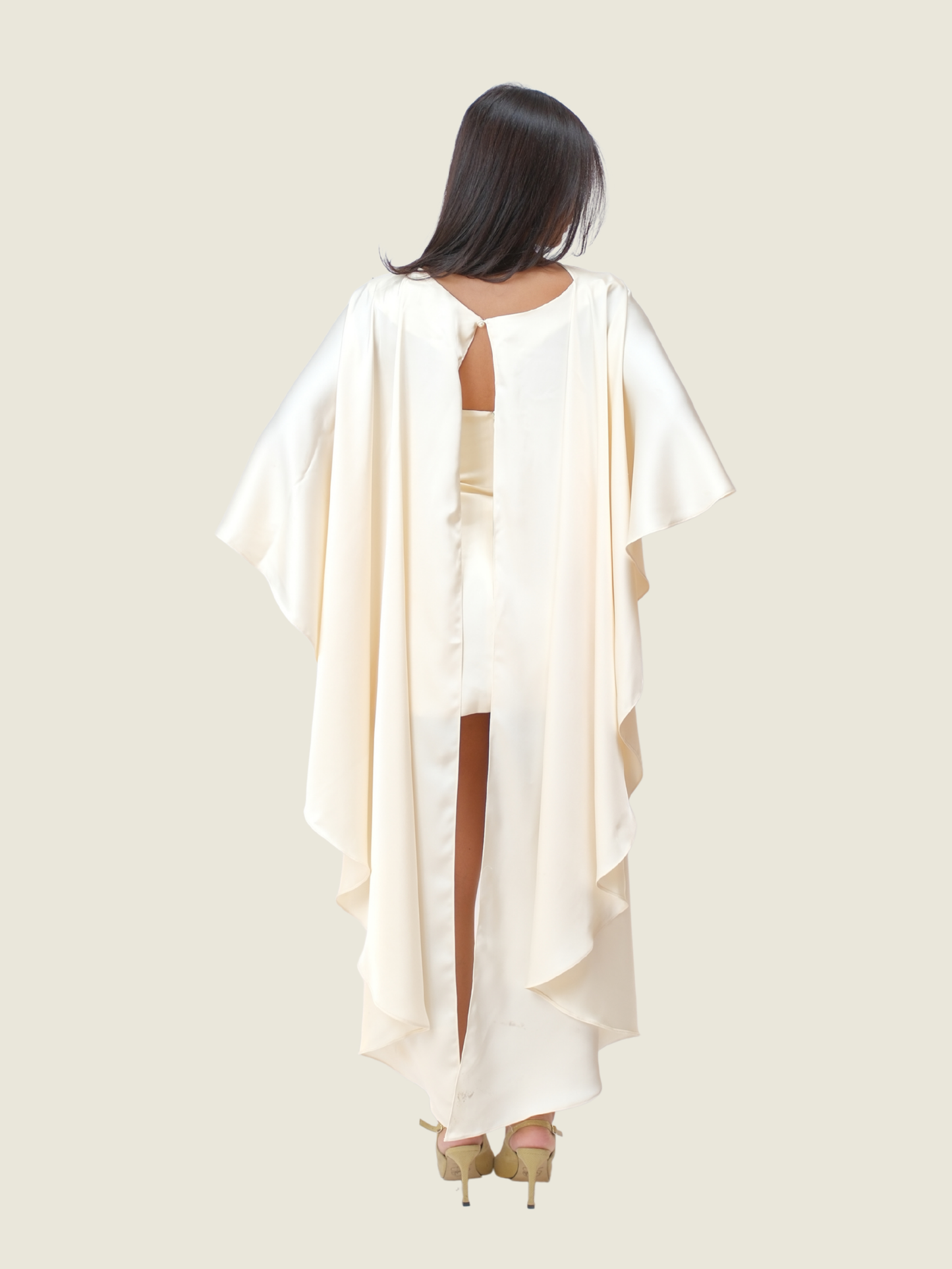 Kisserine Zephyr Mini Dress with Cape