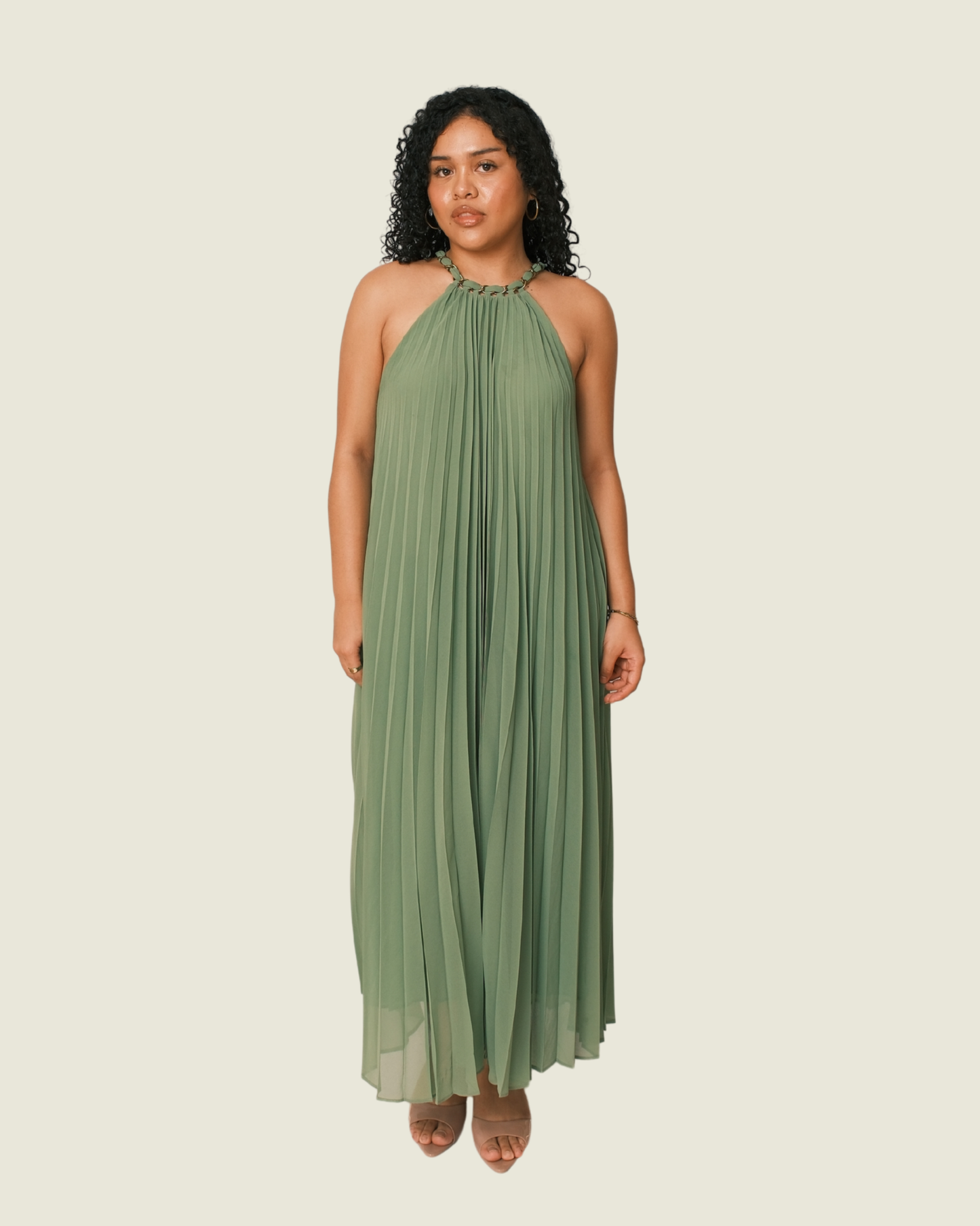 ZIMMERMAN Green Midi Dress