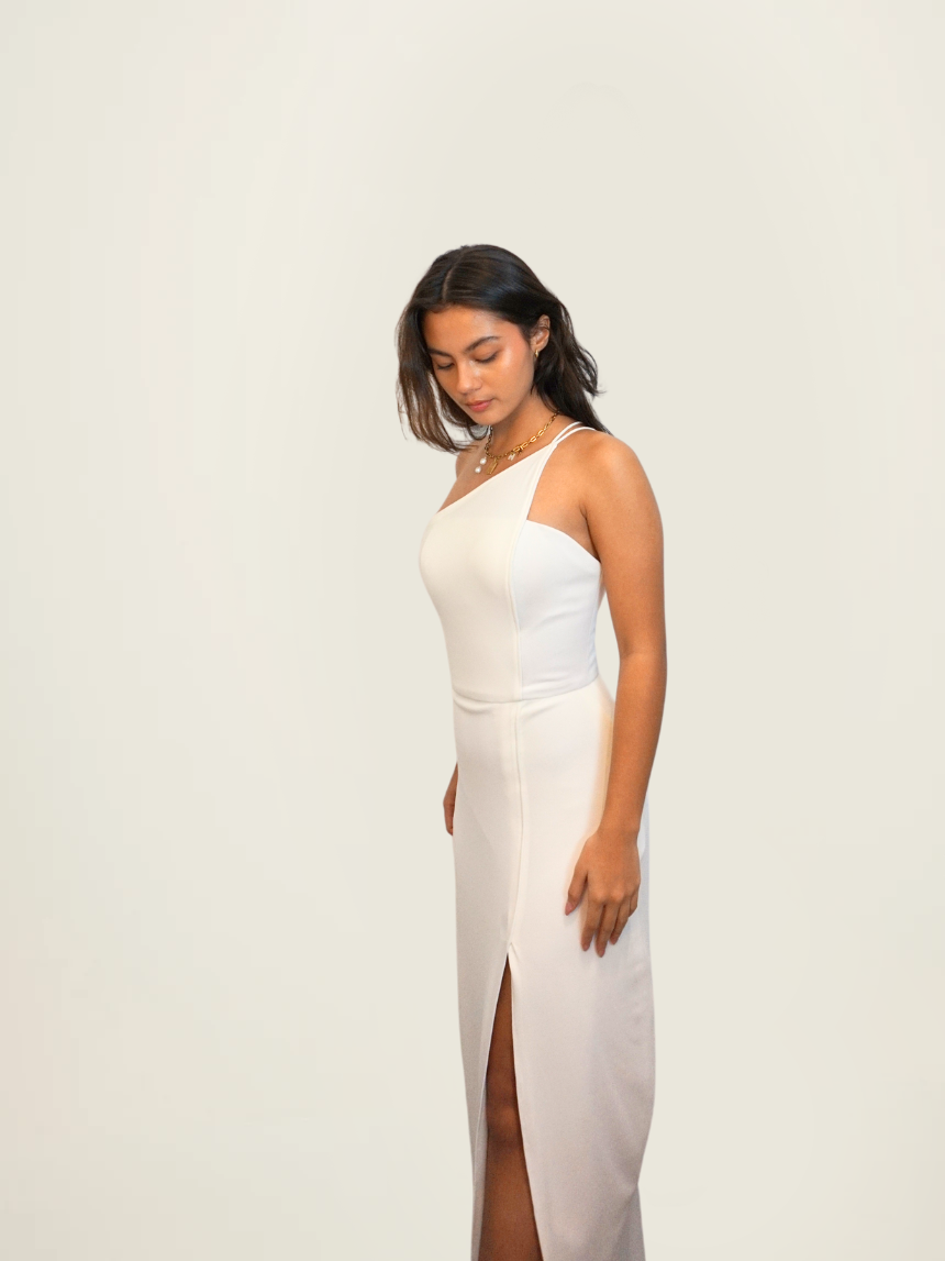 Bessie Basana One Shoulder Asymmetrical Gown