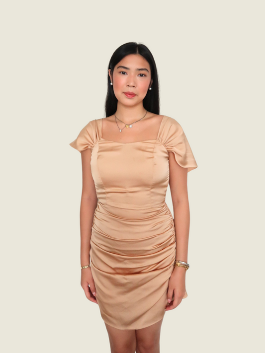 Charina Sarte Gold Mini Dress