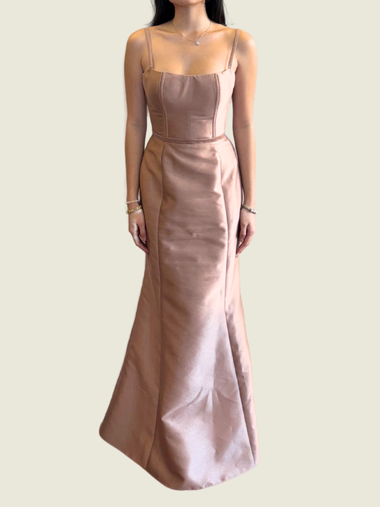 Custom Gazaar Nude Long Gown