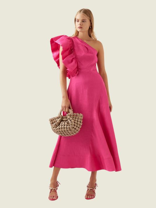 Aje Bonjour Asymmetrical Midi