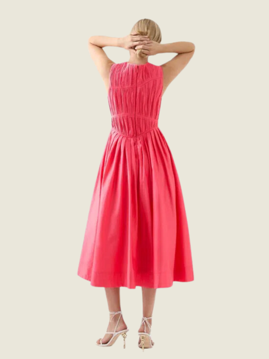 Aje Nya Gathered Midi Dress