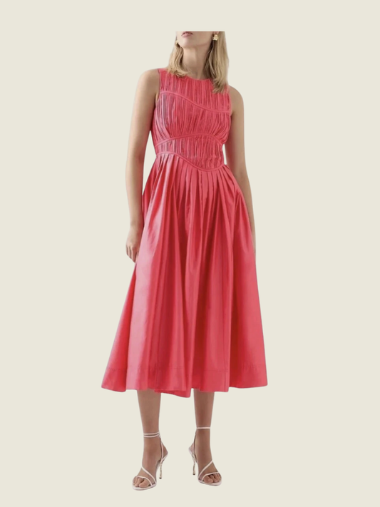 Aje Nya Gathered Midi Dress