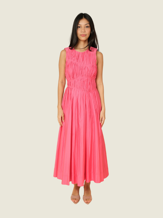 Aje Nya Gathered Midi Dress